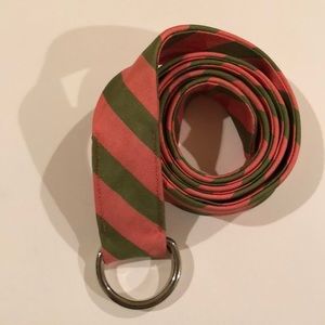 Pink and green ribbon belt